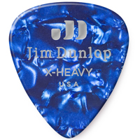 

Dunlop Celluloid Guitar Picks, Extra Heavy, Blue Pearloid, 12-Pack