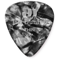 

Dunlop Celluloid Guitar Picks, Thin, Black Pearloid, 72-Pack