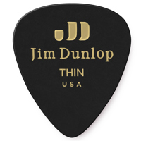 

Dunlop Celluloid Guitar Picks, Thin, Black, 72-Pack