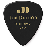 

Dunlop Celluloid Guitar Picks, Extra Heavy, Black, 72-Pack