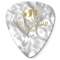 

Dunlop Celluloid Guitar Picks, Heavy, White Pearloid, 72-Pack