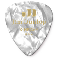 

Dunlop Celluloid Guitar Picks, Extra Heavy, White Pearloid, 72-Pack