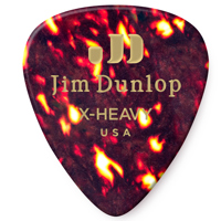 

Dunlop Celluloid Guitar Picks, Extra Heavy, Shell, 72-Pack