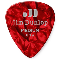 

Dunlop Celluloid Guitar Picks, Medium, Red Pearloid, 72-Pack