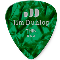 

Dunlop Celluloid Guitar Picks, Thin, Green Pearloid, 72-Pack