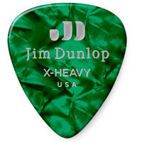 

Dunlop Celluloid Guitar Picks, Extra Heavy, Green Pearloid, 72-Pack