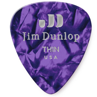 

Dunlop Celluloid Guitar Picks, Thin, Purple Pearloid, 72-Pack