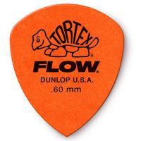 

Dunlop Tortex Flow Guitar Picks, 0.60mm Gauge, Orange, 12-Pack