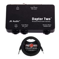 

JK Audio Daptor Two Wireless Phone Audio Interface, 600 Ohms Output Impedance - With 10' 3.5mm TRS to 1/4" Mono Cable