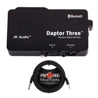 

JK Audio Daptor Three Bluetooth Wireless Audio Interface, 200 Ohms Output Impedance - With 20' 8mm XLR Microphone Cable