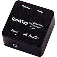 

JK Audio QuickTap Telephone Handset Audio Interface, Mono 1/8" (3.5mm) Mini Output, 600 Ohms Impedance