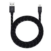 

Just Mobile AluCable Flat Braided 4' Stylish Hygienic Cable with Aluminum Lightning to USB Connector for iPad, iPhone, and iPod Touch, Black