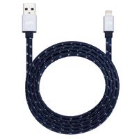 

Just Mobile AluCable Flat Braided 4' Stylish Hygienic Cable with Aluminum Lightning to USB Connector for iPad, iPhone, and iPod Touch, Silver