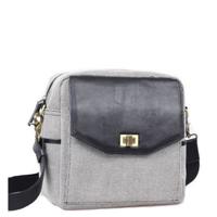 

Jo Totes Granada Bag, Canvas and Leather, Black and White
