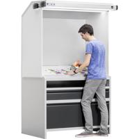 

JUST Normlicht LED Color ProofStation 3B 13, 1 Shelf, 3 Drawers, 1 Door Set