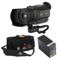 

JVC GY-HM170 4KCAM Compact Professional Camcorder with Integrated 12x Optical Zoom Lens and Top Handle Audio Unit - Bundle With JVC Soft Carry Case, JVC SWIT BN-S8823 7.2V Lithium Ion Battery