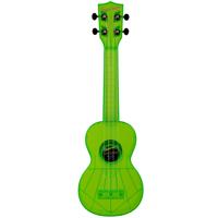 

Kala Gloss Sour Apple Green Fluorescent Waterman Soprano Ukulele with Custom Logo Tote Bag