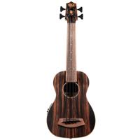

Kala Satin Striped Ebony Acoustic-Electric U-BASS Fretless Ukulele with Padded Gig Bag