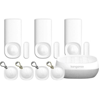 

Kangaroo 4-Piece Security Alarm System, Includes 3x Motion + Entry Sensors, Siren + Keypad