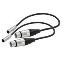 

Kondor Blue 16" Mini XLR Male to XLR Female Audio Cable for Blackmagic Pocket Cinema Camera 4K/6K, 2-Pack, Black