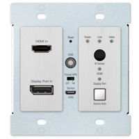 

Key Digital KD-X2X1WDTX 2x1 4K/18G HDBT PoH Wall Plate Switcher with HDMI & DisplayPort, IR, RS-232, Transmitter Only