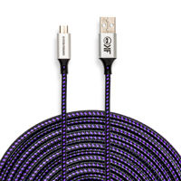 

Kontrolfreek 12' USB Type-A to Micro Braided Gaming Cable, Purple & Black