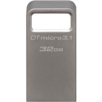

Kingston Technology 32GB DataTraveler Micro 3.1 Ultra-Compact Metal USB 3.1 Flash Drive, 100MB/s Read, 15MB/s Write