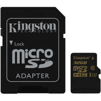 

Kingston Technology Gold Series 32GB UHS-I Speed Class 3 (U3) microSDHC Memory Card with SD Adapter, 90MB/s Read, 45MB/s Write