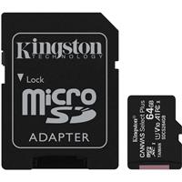 

Kingston Technology Canvas Select Plus 64GB microSDXC UHS-I Class 10 Memory Card with SD Adapter, 100MB/s Read, 10MB/s Write, 2-Pack