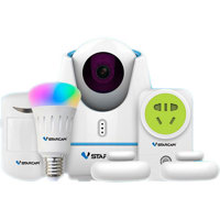 

KJB Security Products SH1270 DIY Smart Home Kit, Includes 720p PTZ IP Camera, PIR Sensor and Door Sensors