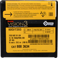 

KODAK VISION3 50D/7203 16mm Color Negative Film, 100' Roll