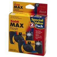 

KODAK Max One-Time Use 35mm Film Camera (ISO-800) with Power Flash, 27 Exposure, 2-Pack