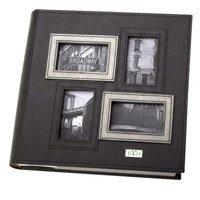 

Kleer-Vu Kollage Collection leatherette Album, BookBound Slip in With Black inside lining, For 160 4 x 6" Photos 2 Per Page, Color: Black.