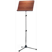 

K&M 118/4 Orchestra Music Stand with Chrome Stand and Walnut Wooden Desk, Longer Shaft
