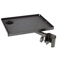 

K&M 12227 Tray with Can/Cup Holder, Black
