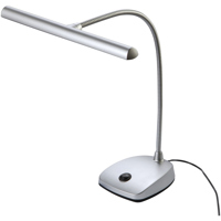 

K&M 12297 12 LEDs Piano Lamp, 2500 Lux Intensity, Flexible Gooseneck, Silver