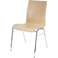 

K&M 13400 18" High Stacking Chair with Chrome Legs, Beech Wood Natural