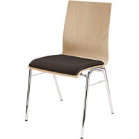 

K&M 13410 19" High Stacking Chair with Chrome Legs, Beech Wood Natural