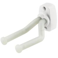 

K&M Acoustic and Electric Guitar Wall Mount with Translucent Support Elements, White