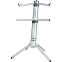 

K&M 18860 Spider-Pro Double-Tier Keyboard Stand with Microphone Boom Connection and Tilt Action, 51.5" Height, Anodized Aluminum