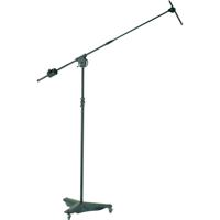 

K&M 21430 Mobile Overhead Microphone Stand, 52.7-87" Height, Black
