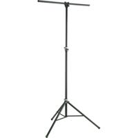 

K&M 24620 Lightweight Aluminum Lighting Stand with Crossbar, 68.8-118.1"Adjustable Height, Black