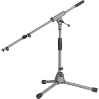 

K&M 25900 Soft Touch Low-Level Microphone Stand with 2x Telescoping Boom Arm, 16.7-25.3" Adjustable Height, Gray