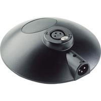

K&M 29376 Microphone Table Base without Switch, 3-Pin Male and Female XLR, Black