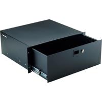 

K&M 491/2 Rackmount Storage with Keylock Heavy-Duty Slides, 4-Spaces Height, Black