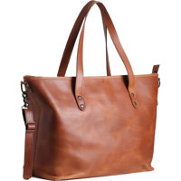 

Kelly Moore Weekender Full-Grain Leather Oversized Tote, Cognac