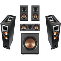 

Klipsch Reference R-26FA 5.1 Home Theater Pack, Brushed Black Polymer Veneer