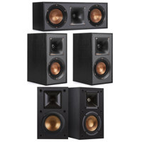 

Klipsch Reference R-52C 5.0 Home Theater Pack, Black Textured Wood Grain Vinyl