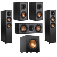 

Klipsch Reference R-625FA 5.1 Home Theater Pack, Black Textured Wood Grain Vinyl