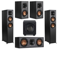 

Klipsch Reference R-625FA 5.1 Home Theater Pack, Black Textured Wood Grain Vinyl